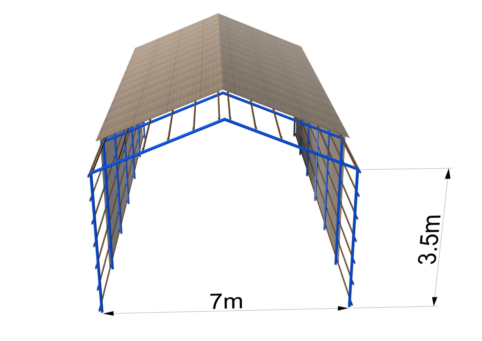 Hala dwuspadowa 6 i 7 m 1 hala dwuspadowa na wprost